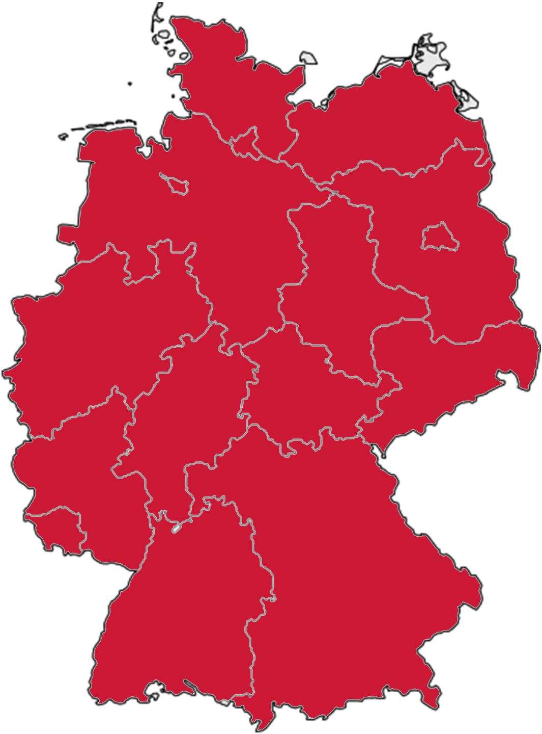 Deutschlandkarte mit AM Group Filialen